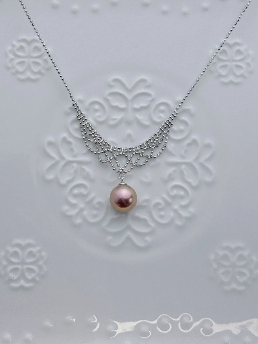 Handmade 11mm High Quality Edison Freshwater Pearl Necklace 16+2” 26X469